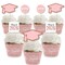 Big Dot of Happiness Rose Gold Grad - Cupcake Decoration - 2026 Graduation Party Cupcake Wrappers and Treat Picks Kit - Set of 24